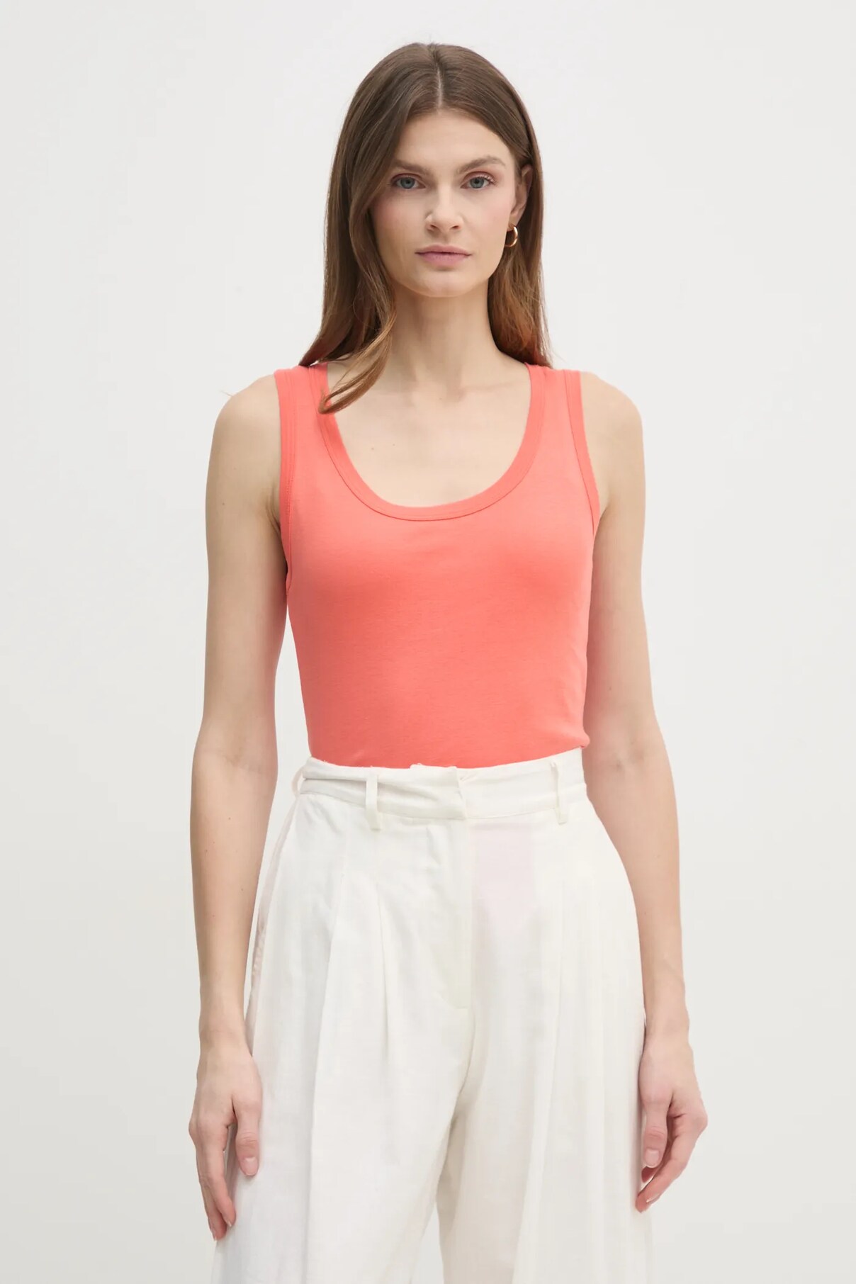 

Хлопковый топ United Colors Of Benetton, оранжевый