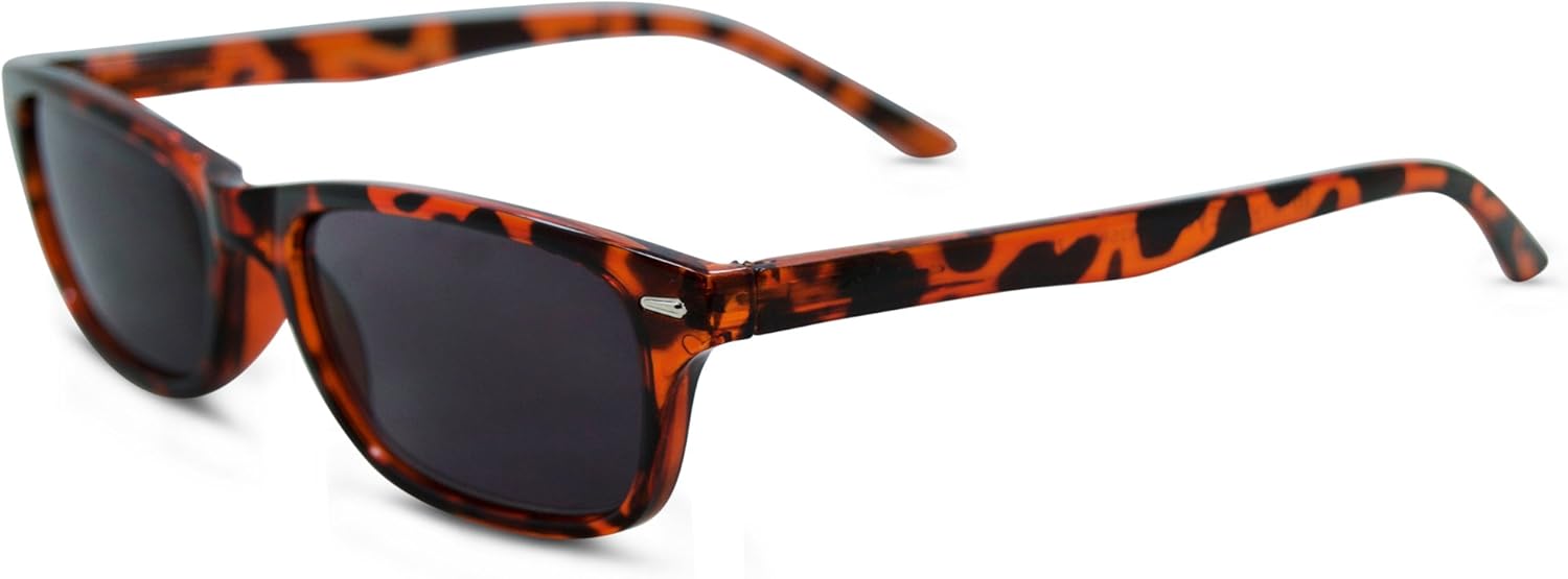 

Солнцезащитные очки для чтения In Style Eyes Seymore Retro без бифокальных линз - легкая оправа в полной оправе - неполяризованные асферические линзы - черепаховый цвет - 2,25x, Tortoise