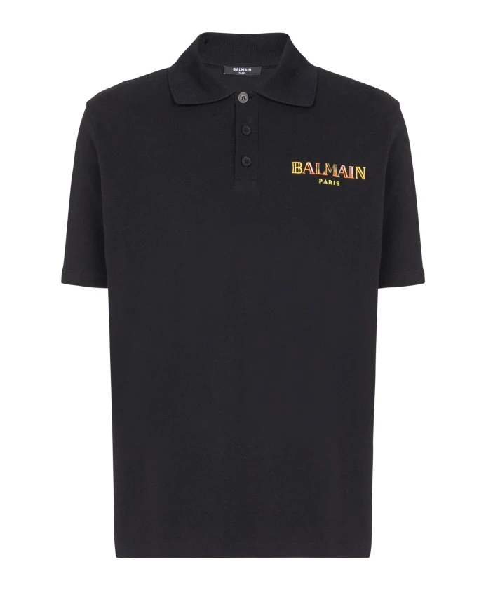 

Пуховик из хлопка с винтажной вышивкой Bamain. Balmain, черный