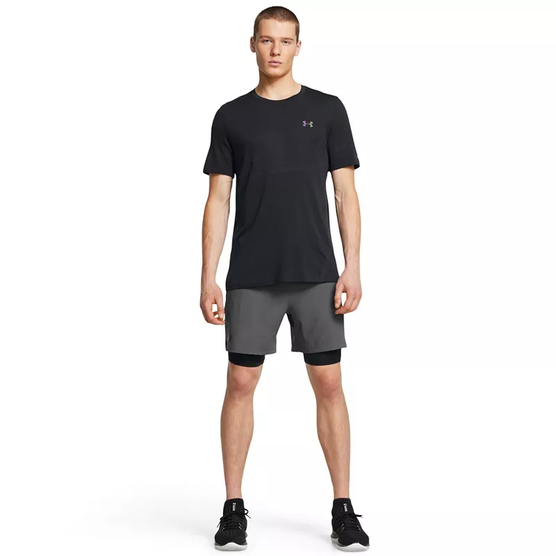 

Мужские тканые шорты 2-в-1 Under Armour Vanish, цвет Castlerock/Black