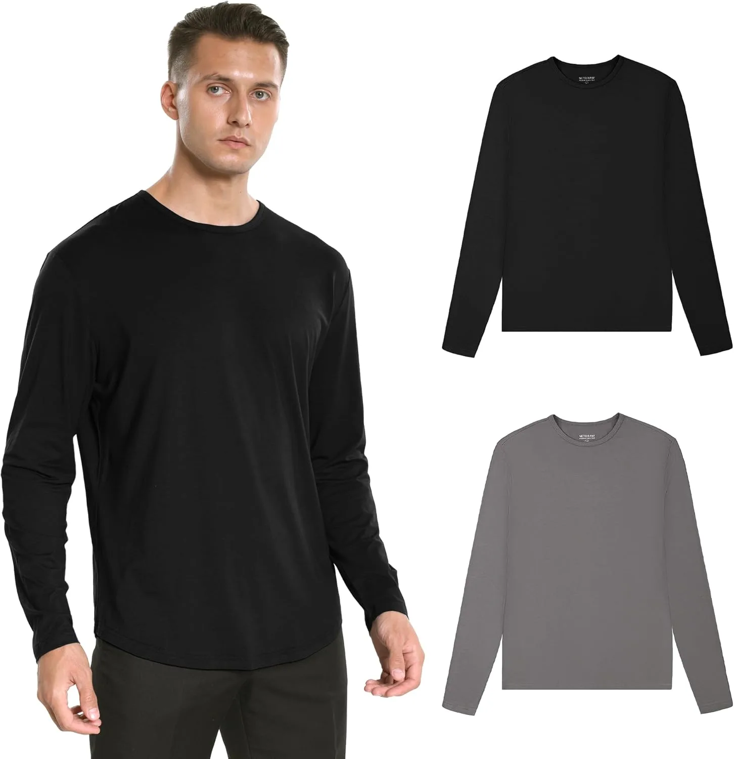 

Мужская футболка Ultra-Soft Bamboo Viscose с закругленным подолом netdraw