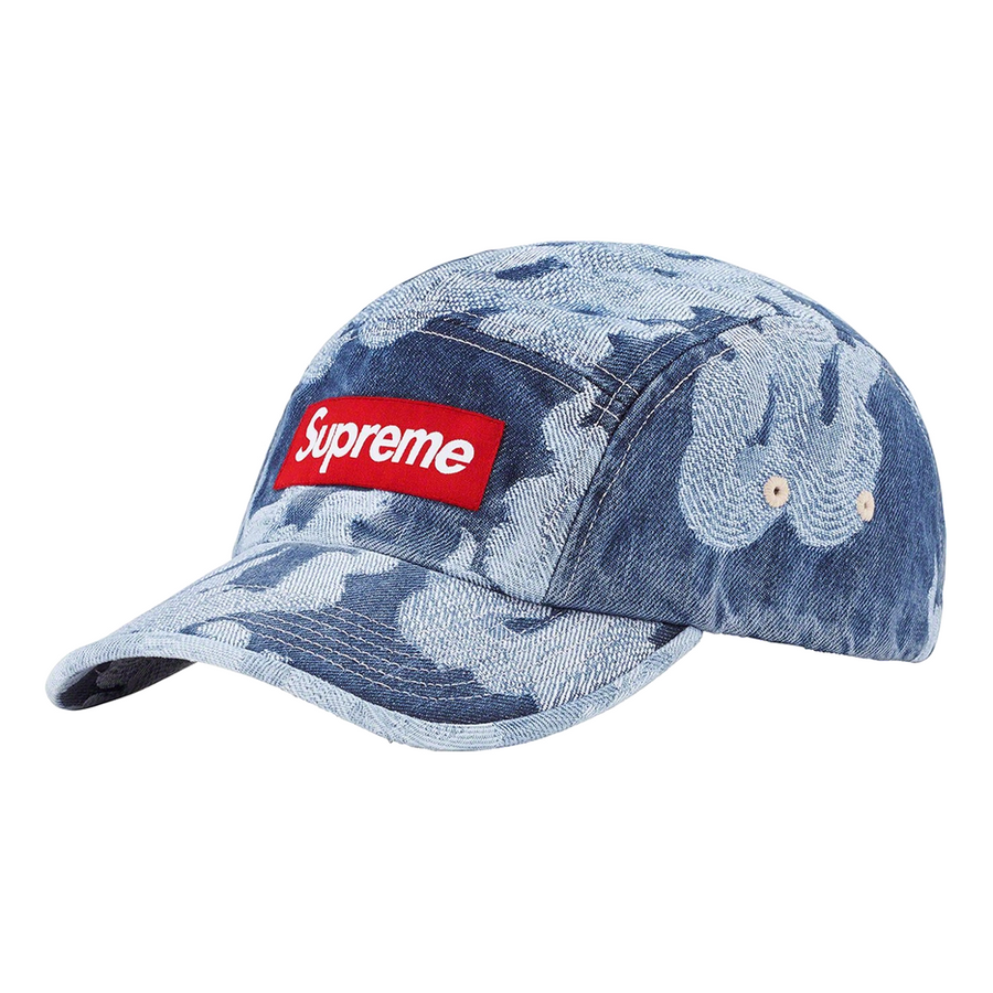 

Бейсболка Supreme Flames Jacquard Denim Camp Cap 'Teal'