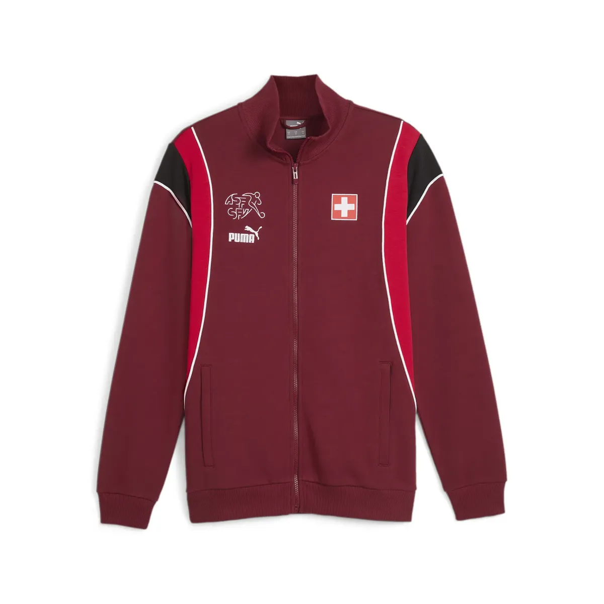 

Толстовка PUMA "Switzerland FtblArchive тренировочная куртка мужская", цвет Team Regal Red Fast