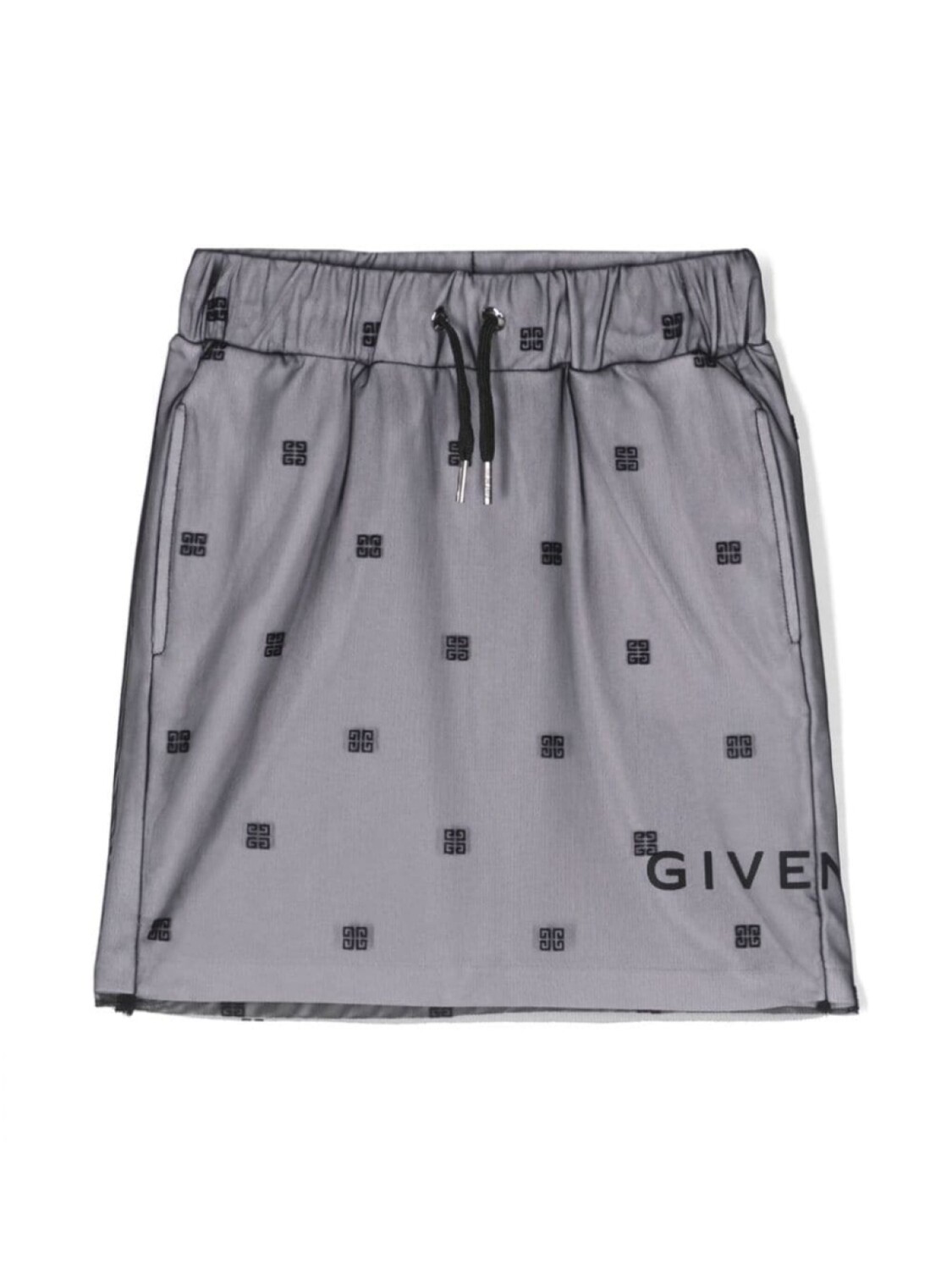 

Givenchy Kids юбка с сетчатым слоем, черный