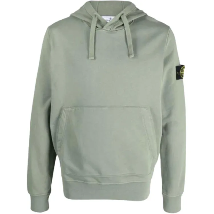 

STONE ISLAND Толстовка мужская Sage Green с капюшоном Moderate, Зеленый, STONE ISLAND Толстовка мужская Sage Green с капюшоном Moderate