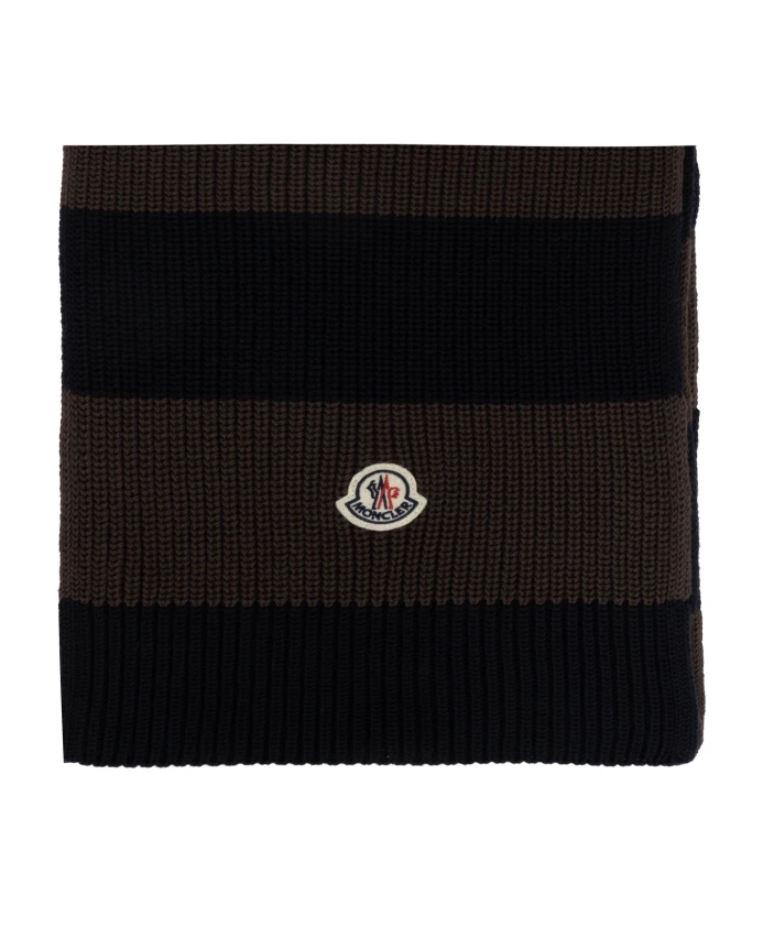 

Хлопковый шарф Moncler, коричневый