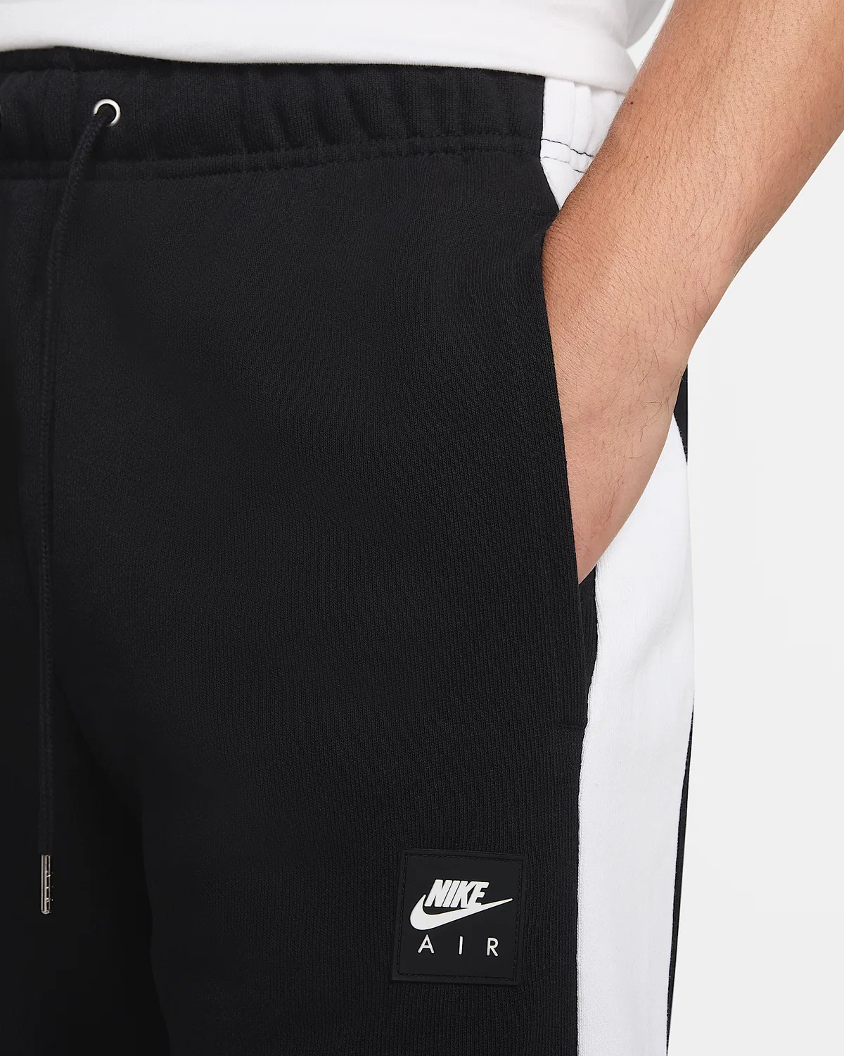 Мужские флисовые джоггеры Nike Air, Black/White/Black — фото 3