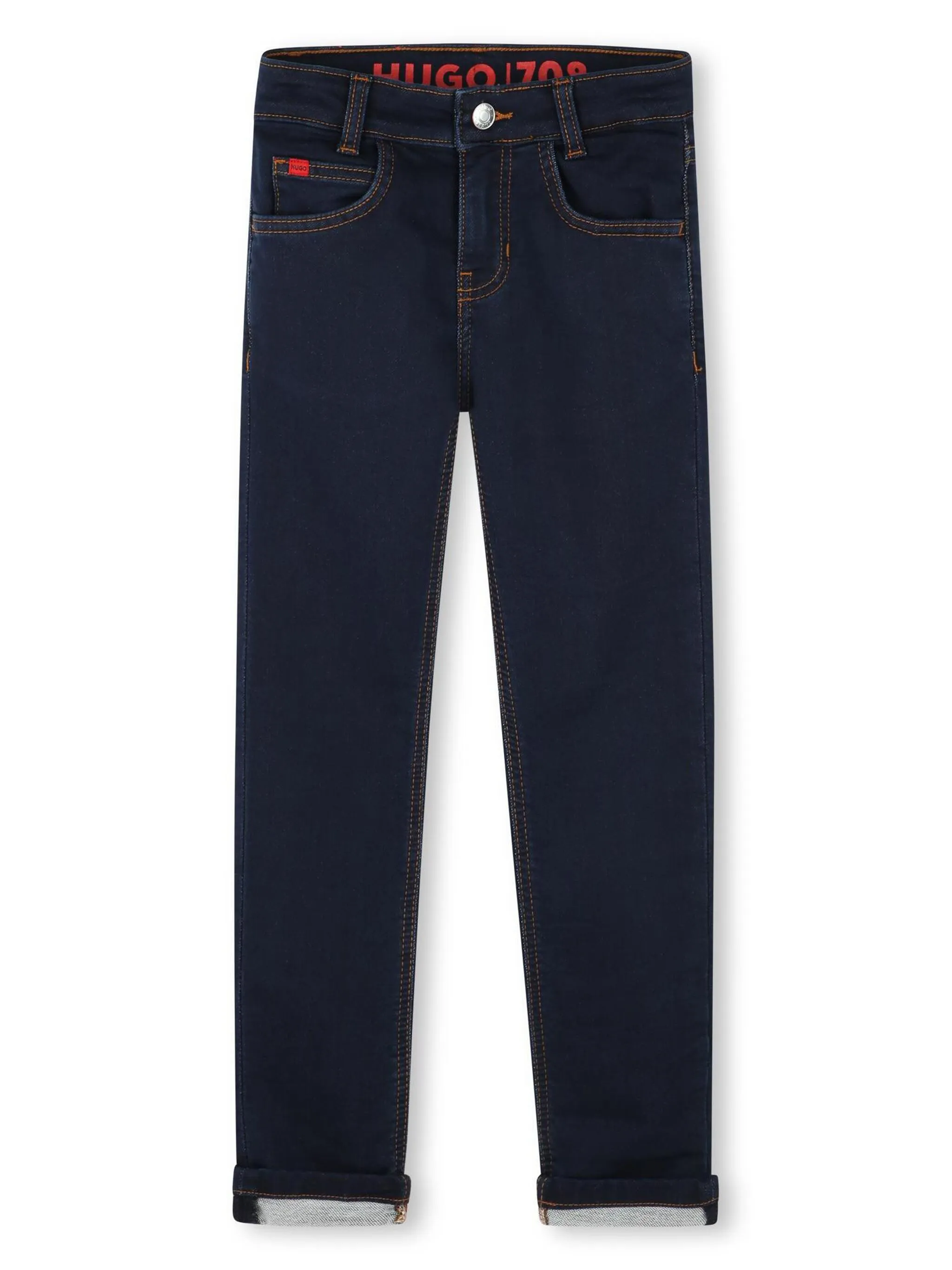 

Узкие джинсы с аппликацией Hugo Kids, синий