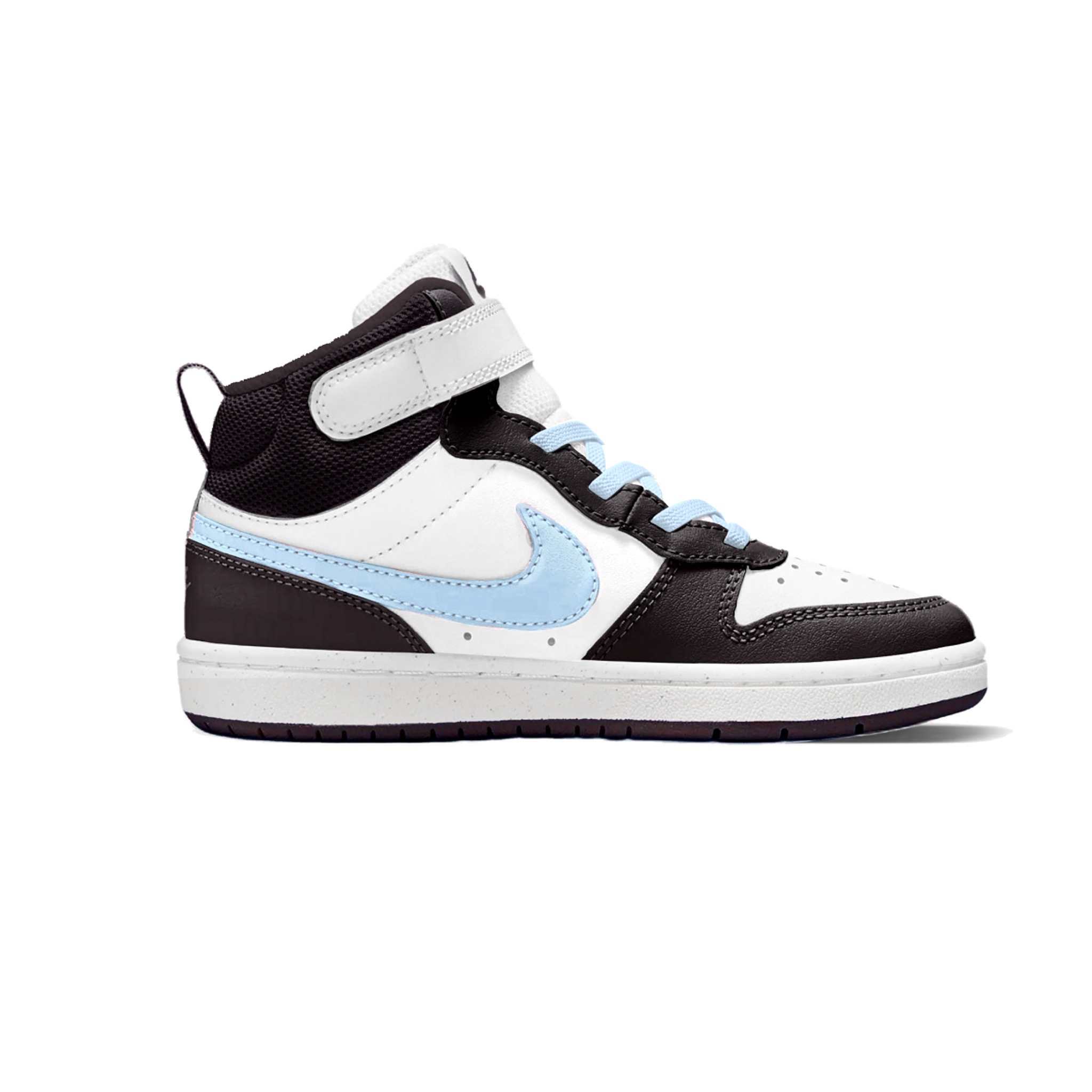 Nike Court Royale 2 Milk Blue Kitten Leather Abrasion Resistant Slip Resistant High top Skateboard Shoes Blue Unisex — фото 3