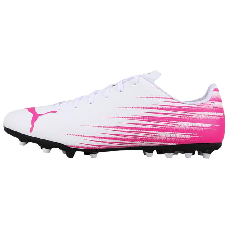 PUMA Футбольные бутсы ATTACANTO 2, износостойкие, дышащие, унисекс, розовые, белые