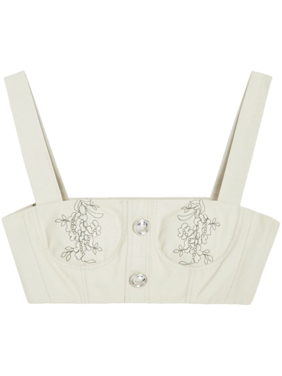 

Giambattista Valli укороченный жаккардовый топ с цветочным узором, нейтральный цвет