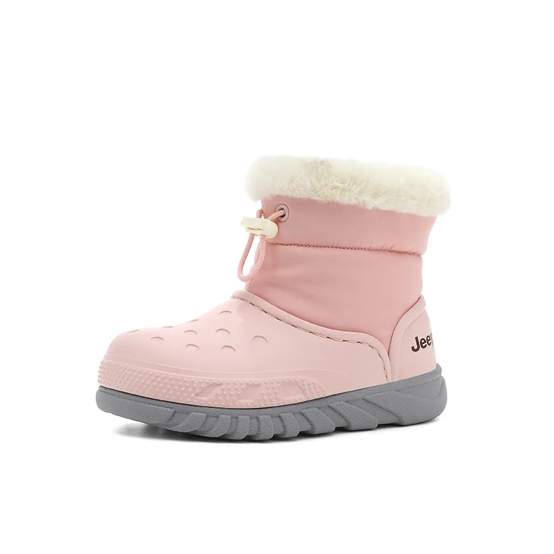 Детские высокие термостойкие противоскользящие снегоступы Jeep, Cherry Blossom Pink[Fleece-Lined] — фото 3