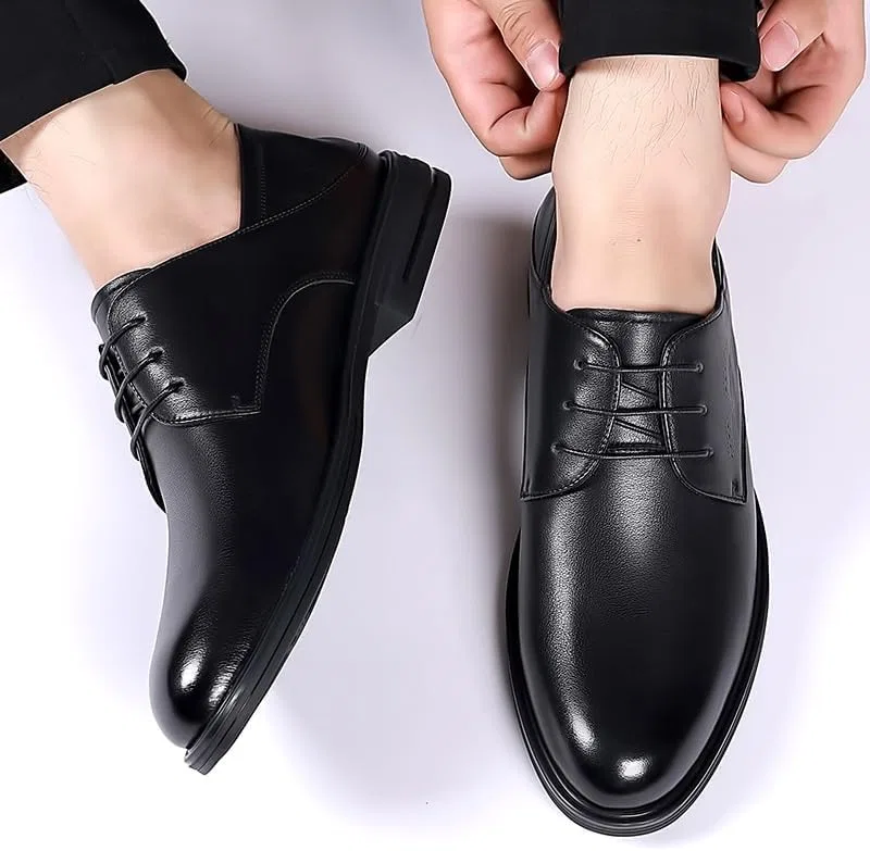 Оксфорды из лакированной кожи, классические мужские, Black KswyyuwxgqI — фото 2