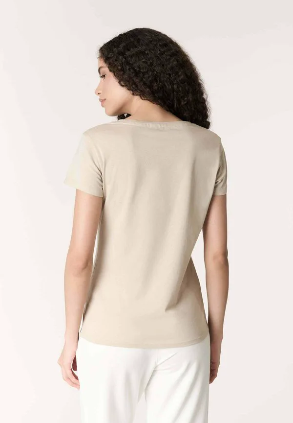 Светлая базовая футболка с логотипом U.S. Polo Assn., Beige — фото 3