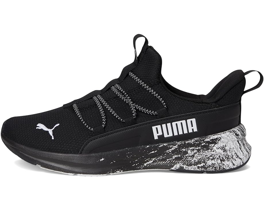 Детские слипоны Puma Softride One4all (большие дети) PUMA Kids, Black/White — фото 4