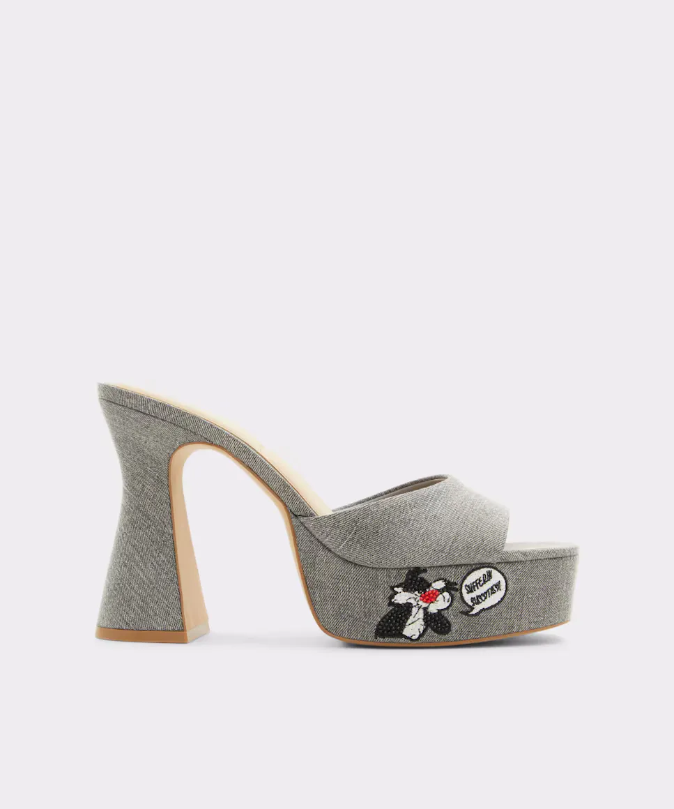 

Женские босоножки на каблуке с круглым носком Aldo, серый