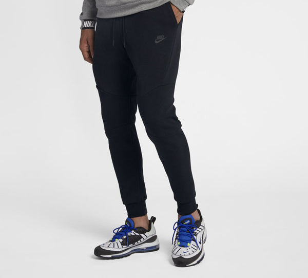 Спортивные штаны Nike Sportswear Tech Fleece Casual Sports Long Pants Black, черный — фото 3