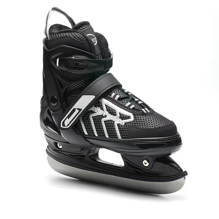 

EDEA Толстые коньки с флисовой подкладкой, фигурные коньки, черные и серебристые, размер 39