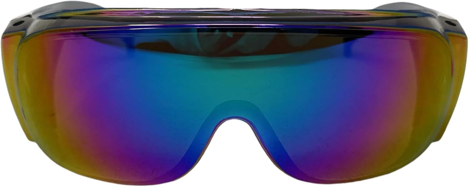 

Солнцезащитные очки Panorama Shield, унисекс, надеваются поверх обычных солнцезащитных очков, облегающие солнцезащитные очки Pink Ribbon Shades, Black With Multicolor Lens