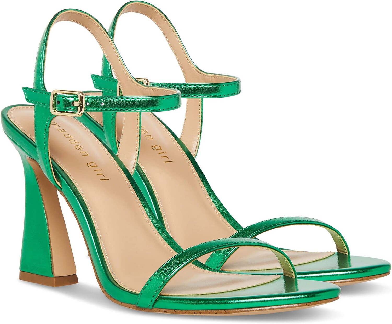 

Босоножки Disco Madden Girl, цвет Green Metallic