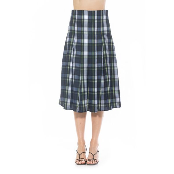 

Женская юбка шило миди длины плиссировка Alexia Admor, цвет blue plaid