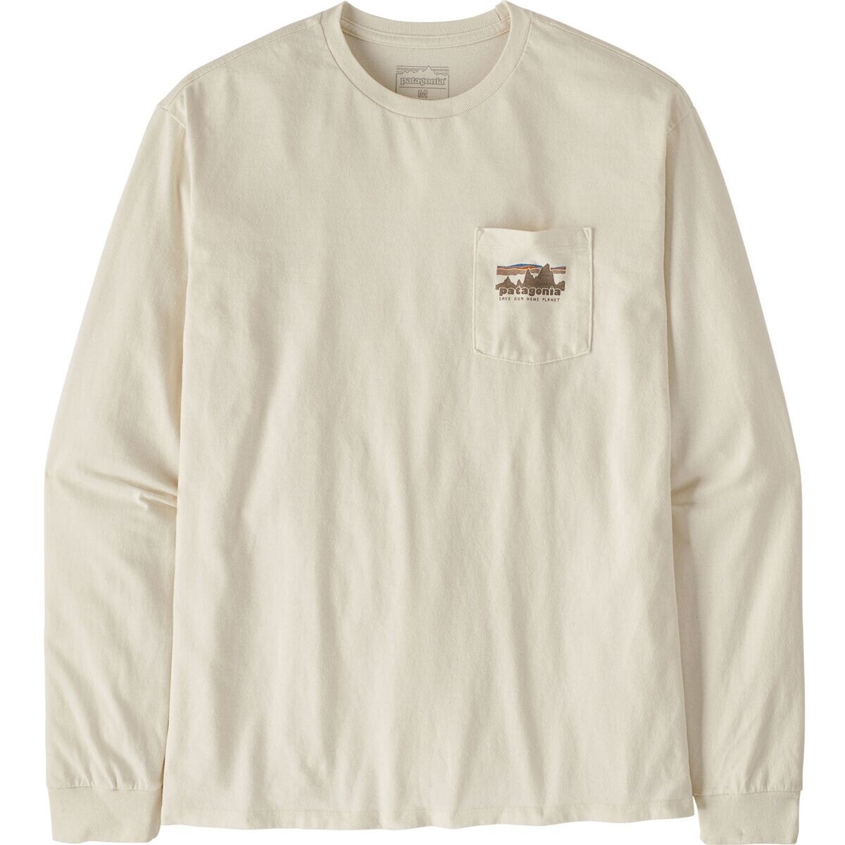 

Футболка responsibili 73 skyline pocket с длинными рукавами Patagonia, белый
