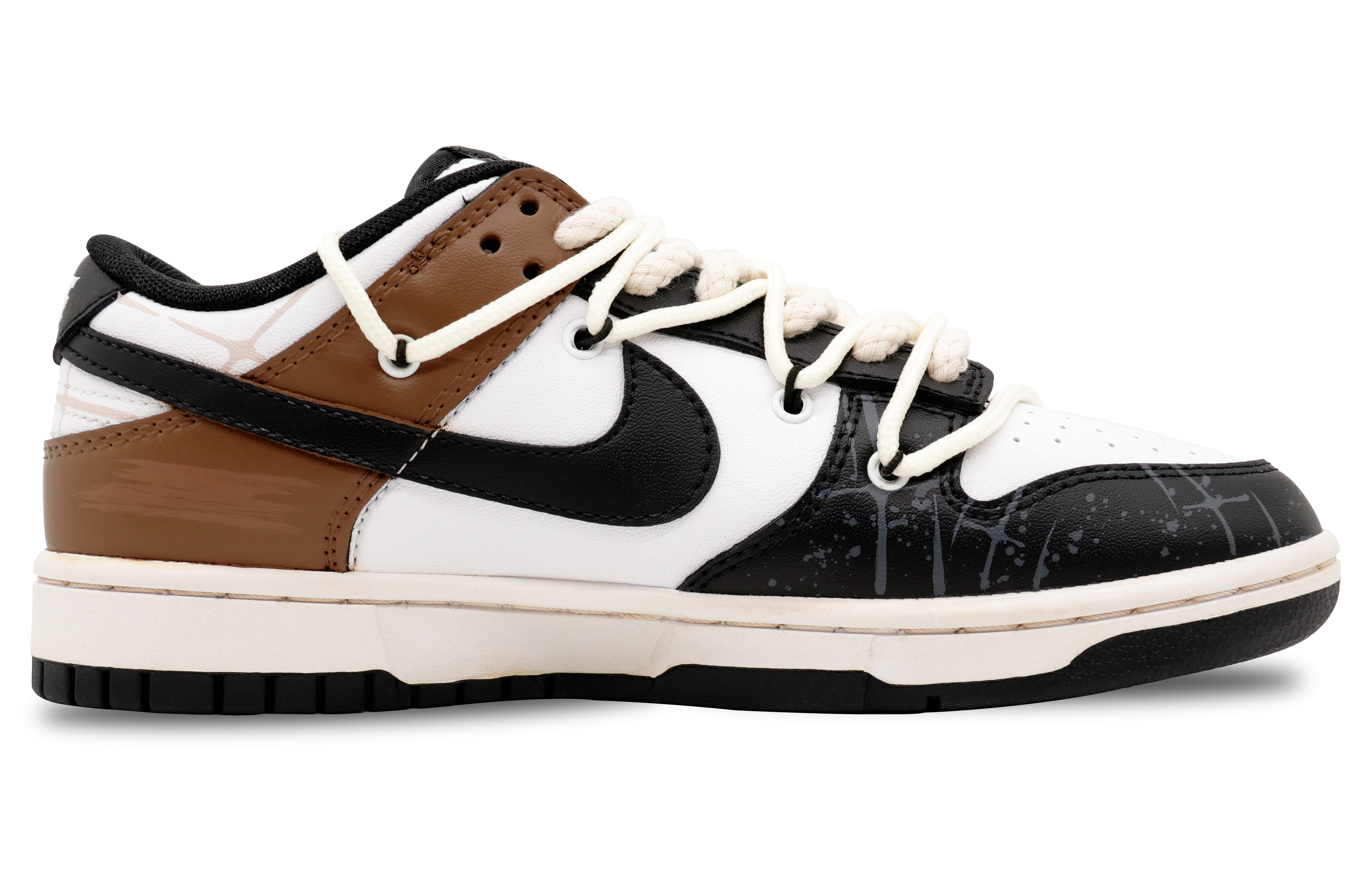 

Кроссовки Nike Dunk Skateboarding Shoes Men Low-top Brown/black/gray, цвет Coffee