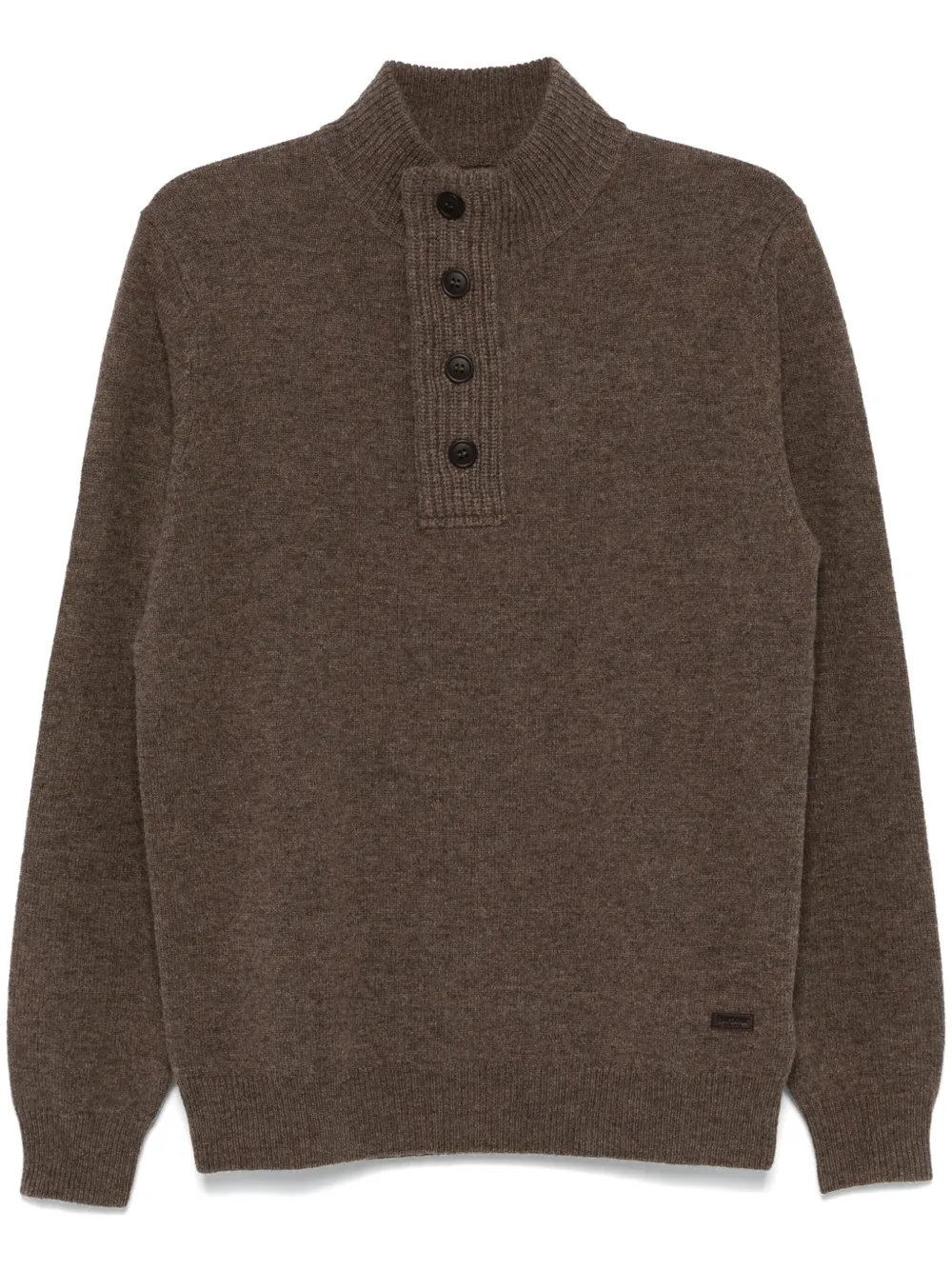 

Свитер с нашивкой-логотипом Barbour, коричневый