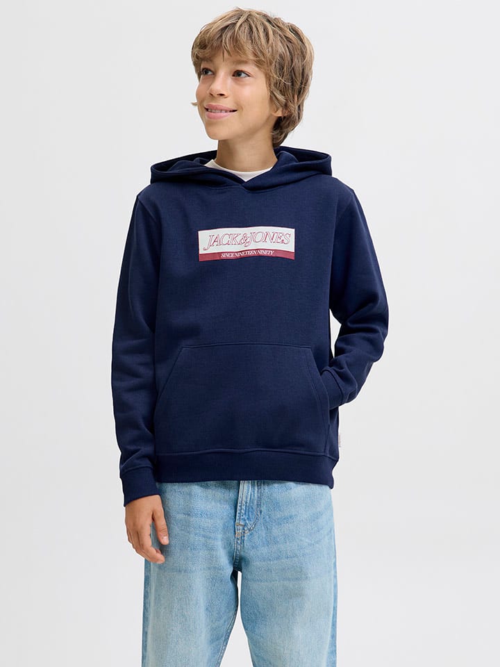 JACK & JONES Junior Худи "Inwood" темно-синего цвета — фото 3