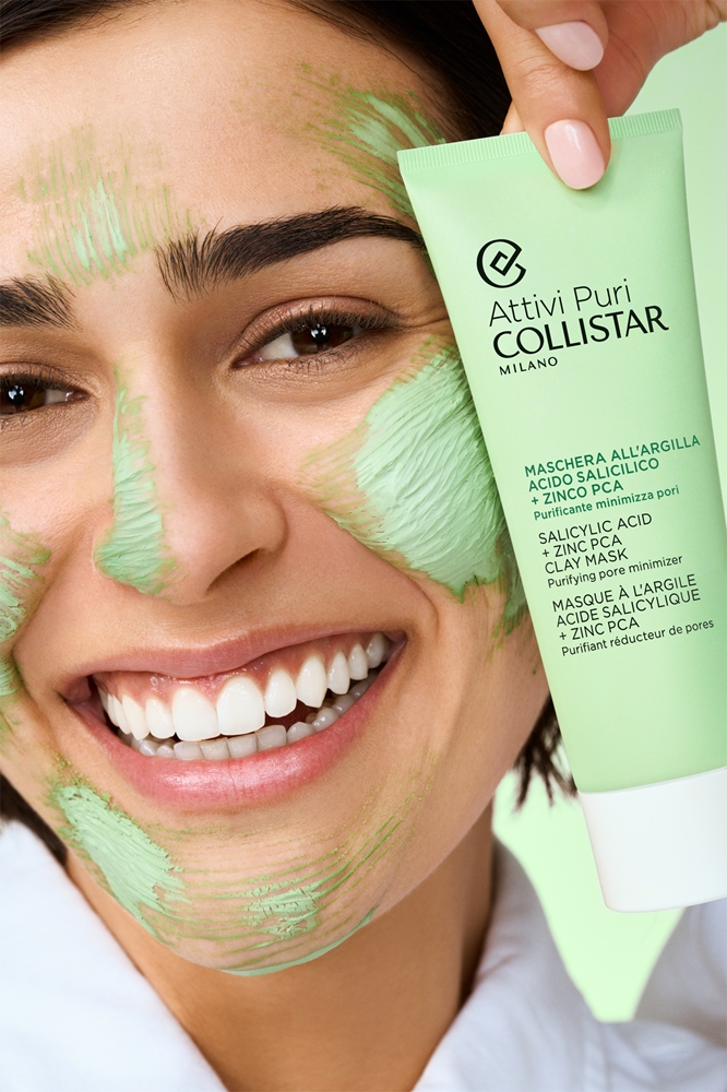 Маска для лица Collistar — Attivi puri salicylic acid + zinc clay mask глиняная с гиалуроновой кислотой, 75 мл — фото 3