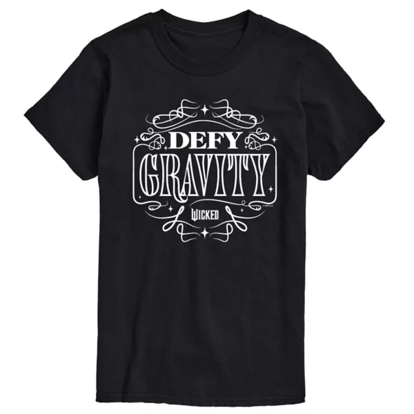 

Мужская футболка Wicked Defy Gravity с принтом Licensed Character, черный