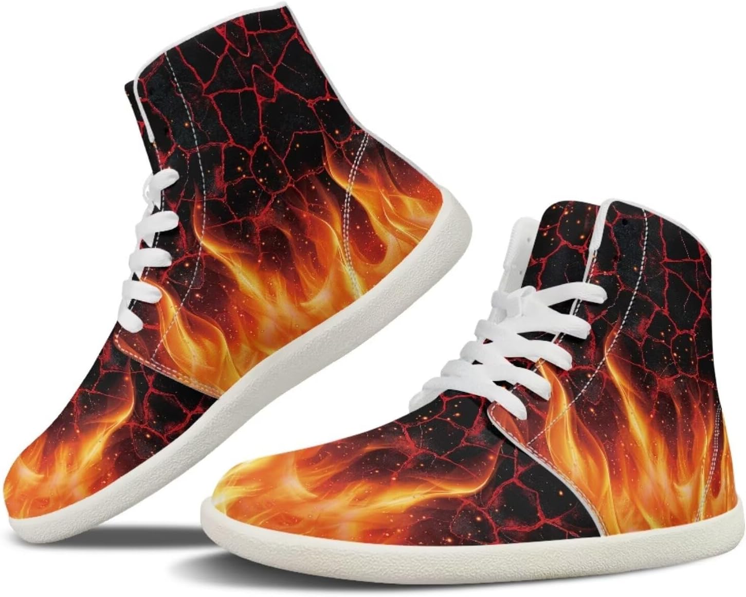 

Кроссовки chaqlin с высокой пяткой, с платформой, спортивные, с поддержкой голеностопа, дышащие, с широкой носочной частью, для женщин и мужчин, противоскользящие, легкие теннисные туфли, Fire Print