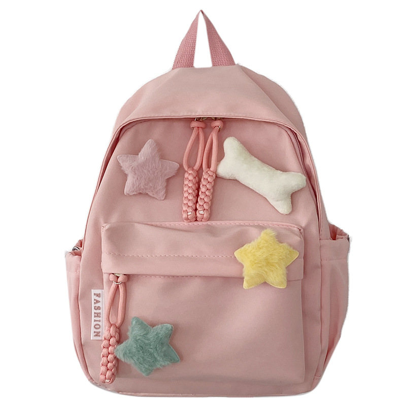 

BALANG Нейлоновый рюкзак малый унисекс разноцветный, Pink with Star and Bone