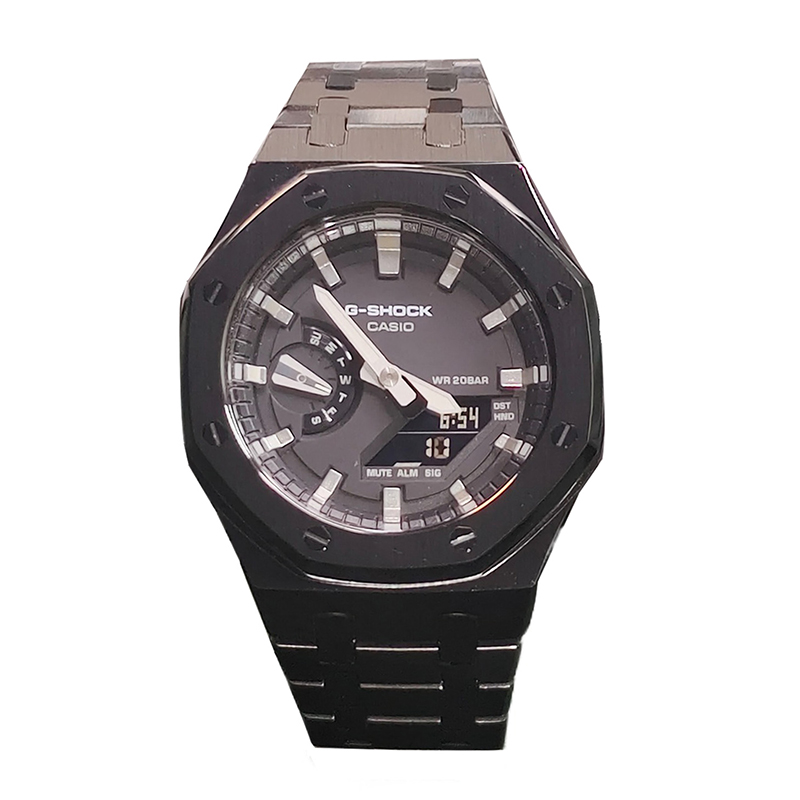 

Часы Casio G-Shock Analog-Digital 2100 Series, арт. GA-2100SKE-7A, 44 мм, черный/серебристый