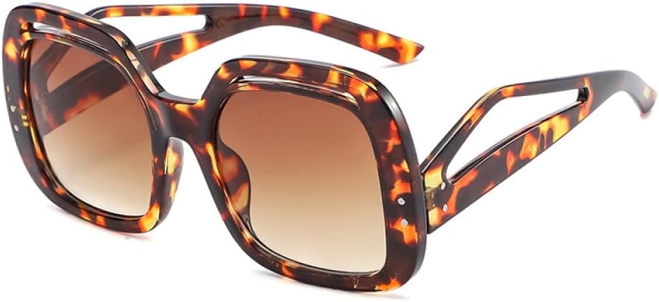 

Модные солнцезащитные очки для женщин, стильные, с полыми дужками, панк-стиль, солнцезащитные очки для мужчин, большая оправа, винтажные очки, защита от ультрафиолета UV400 generic, Leopard-brown