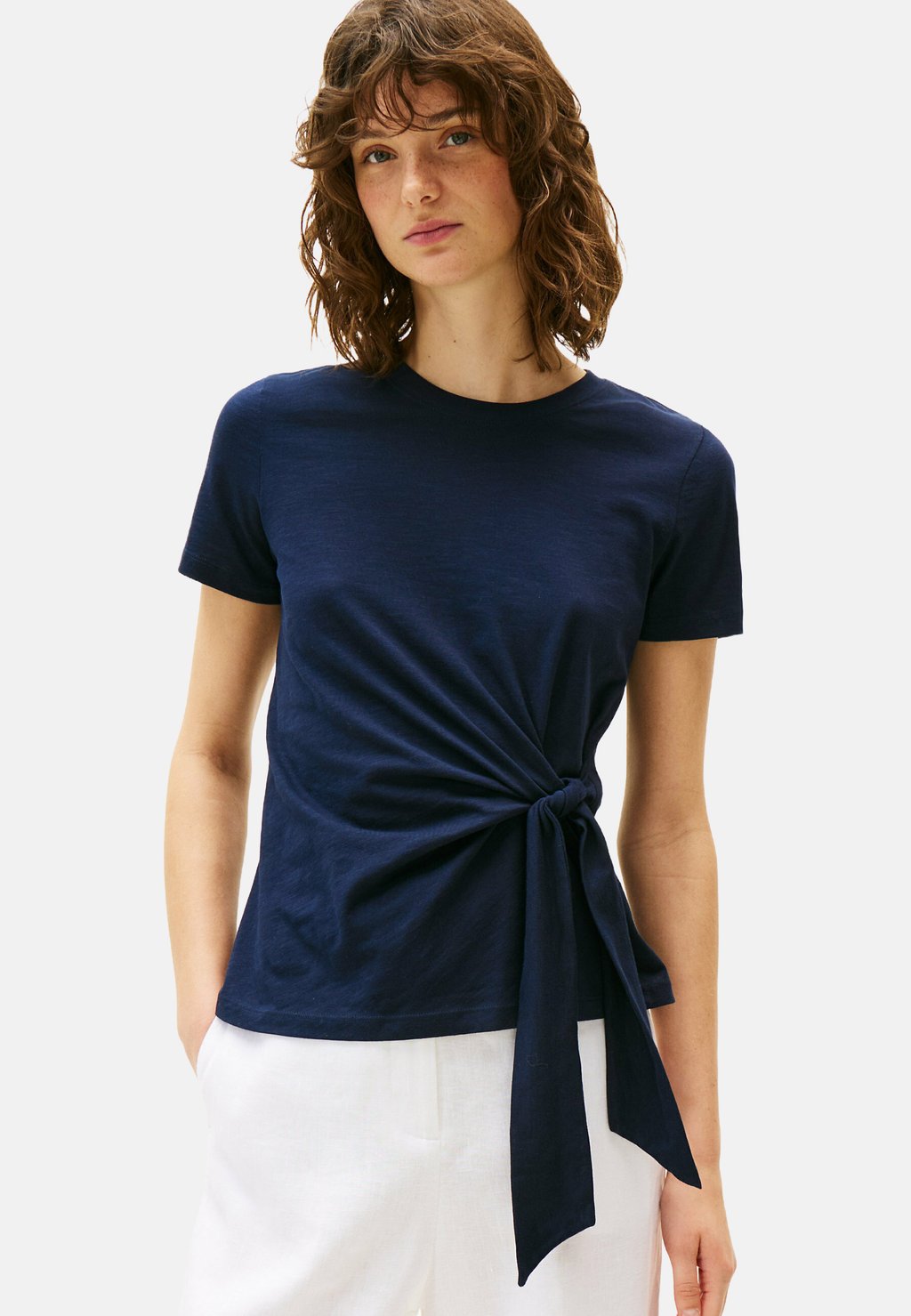 

Футболка с принтом SIDE KNOT CREW NECK Tommy Hilfiger, темно-синий