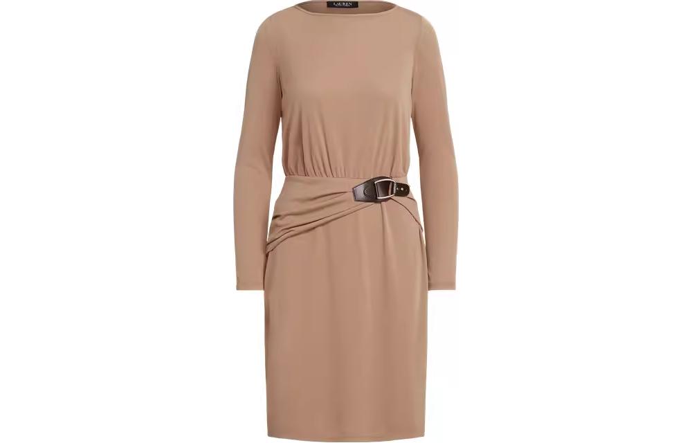 

LAUREN RALPH LAUREN Женское платье с длинными рукавами khaki