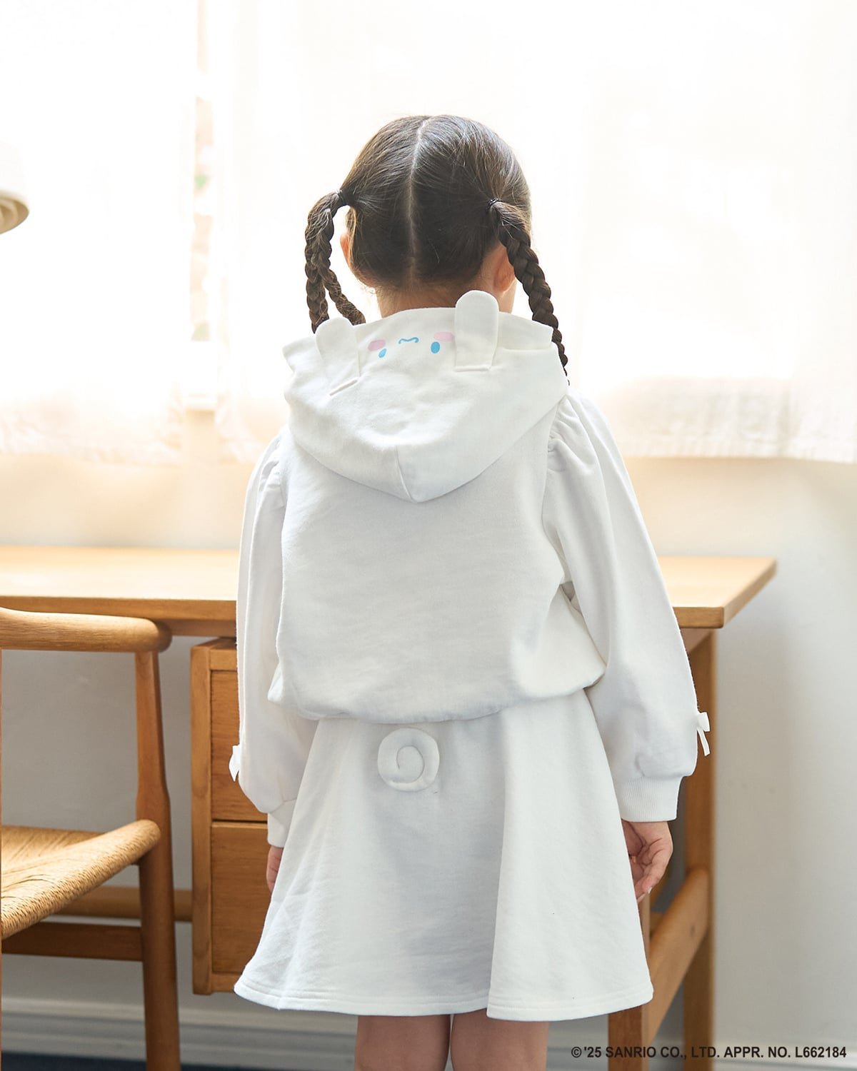 Комплект из худи и расклешенной юбки-трансформера Lycee mine, Off white