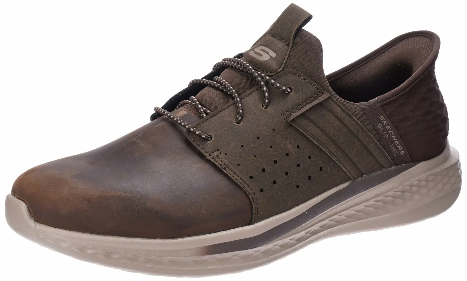 Кроссовки шнурованные, браун, Skechers, коричневый
