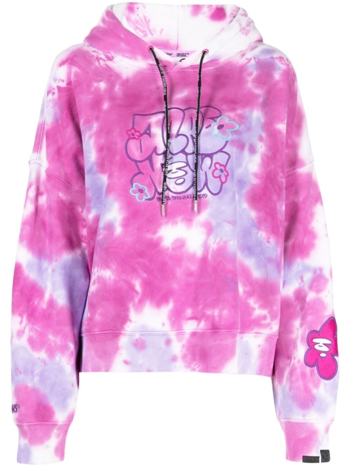 

Толстовка тай-дай с вышитым логотипом AAPE BY *A BATHING APE, розовый