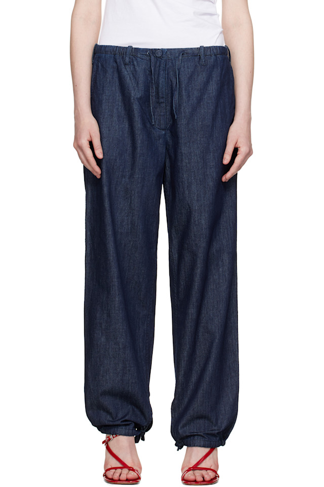 

Джинсы на шнурке Dries Van Noten, индиго