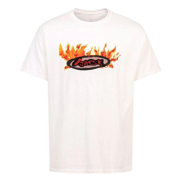 

Футболка cactus jack flame t-shirt 'cream' Travis Scott, бежевый