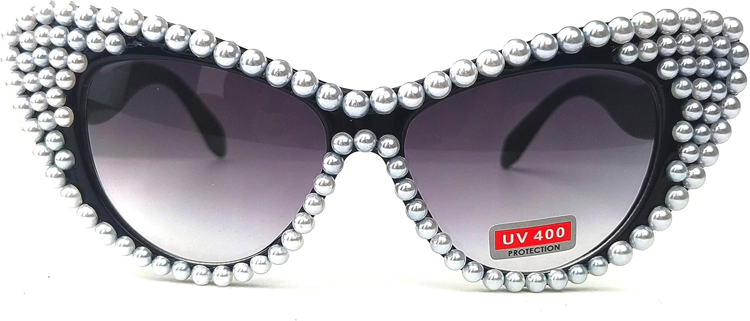 

Willochra — большие солнцезащитные очки с бриллиантами для женщин, очки «кошачий глаз» со стразами, винтажные мужские солнцезащитные очки для вечеринок с блестками, Pearl White