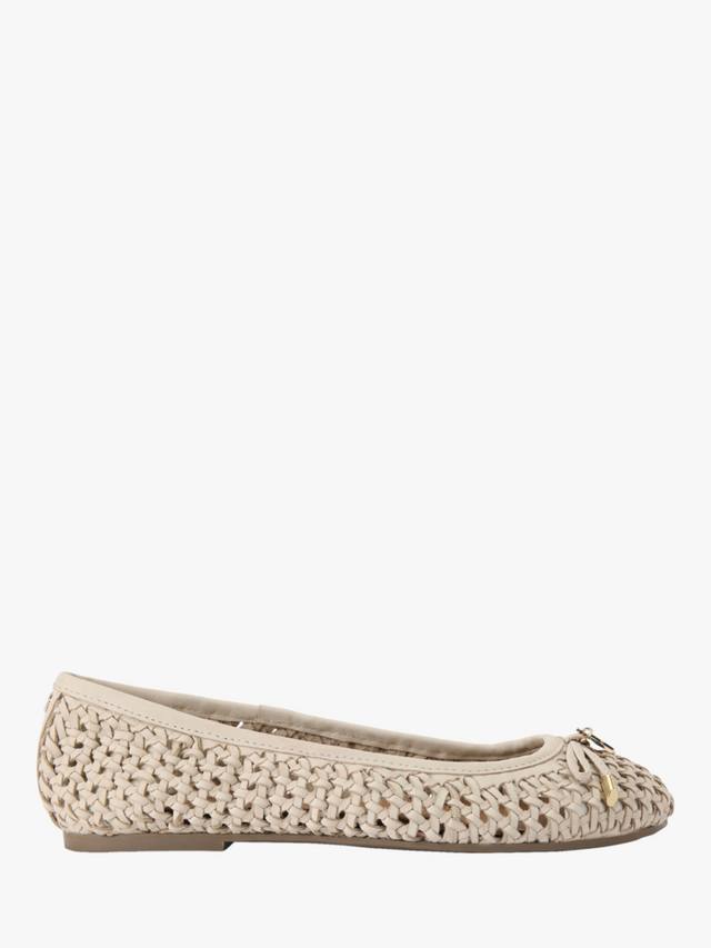 Балетные туфли-лодочки из плетеной кожи mya KG Kurt Geiger, белый