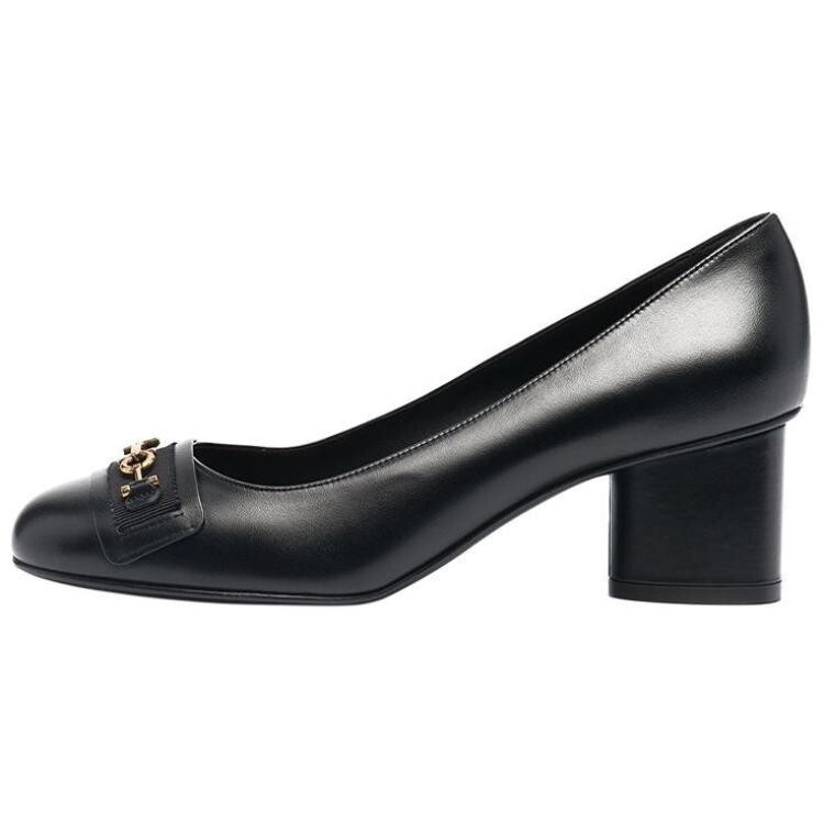 Туфли на высоком каблуке женские черные Ferragamo