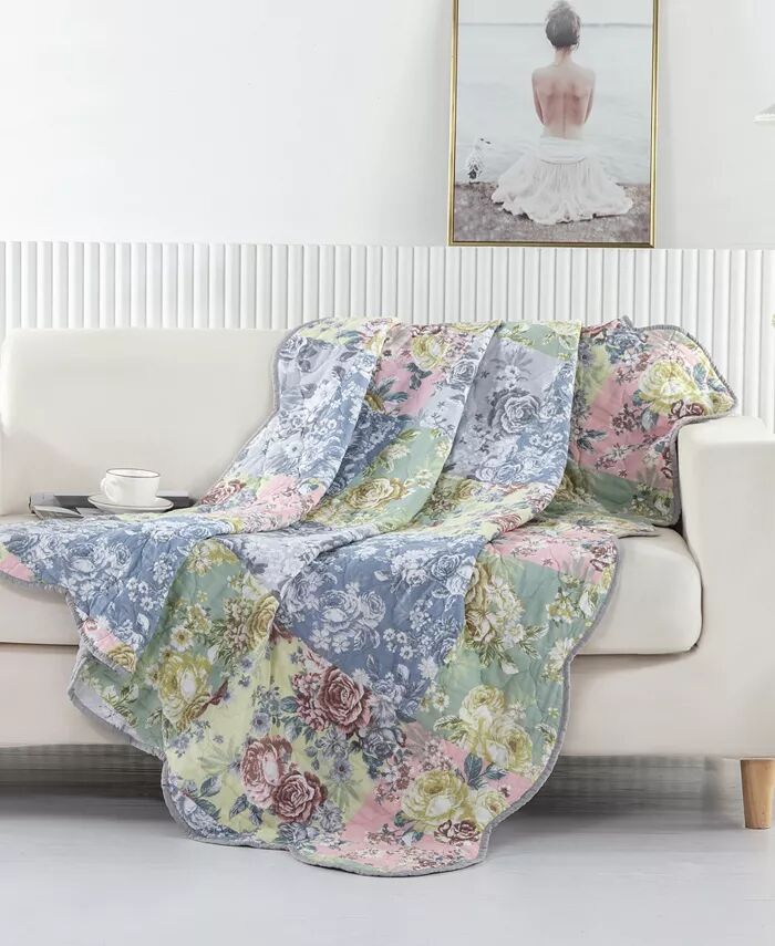 

Стеганое покрывало Emma в традиционном цветочном стиле, 50 x 60 дюймов Greenland Home Fashions, мультиколор