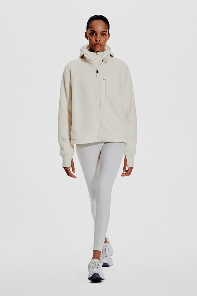

Спортивная куртка из флиса Тедди H&M, бежевый