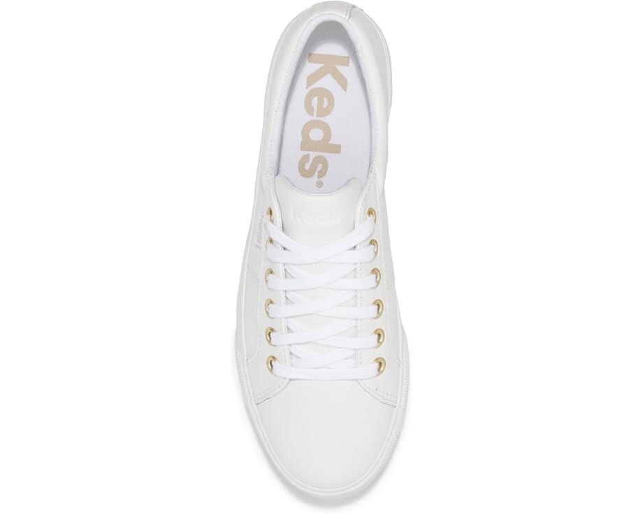 Кроссовки Keds Jump Kick Duo Lace Up, цвет White/Gold Leather — фото 2