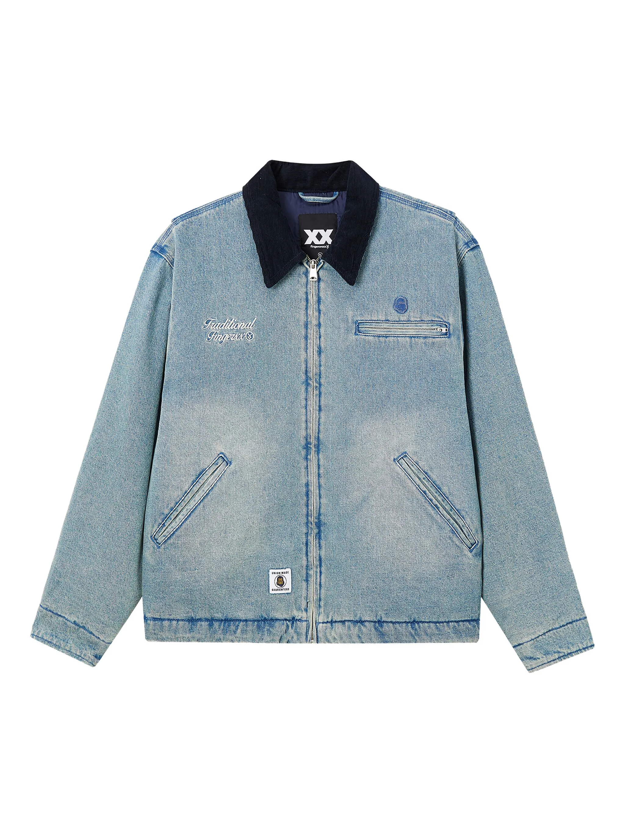 

Куртка с вельветовым воротником Fingercroxx, синий