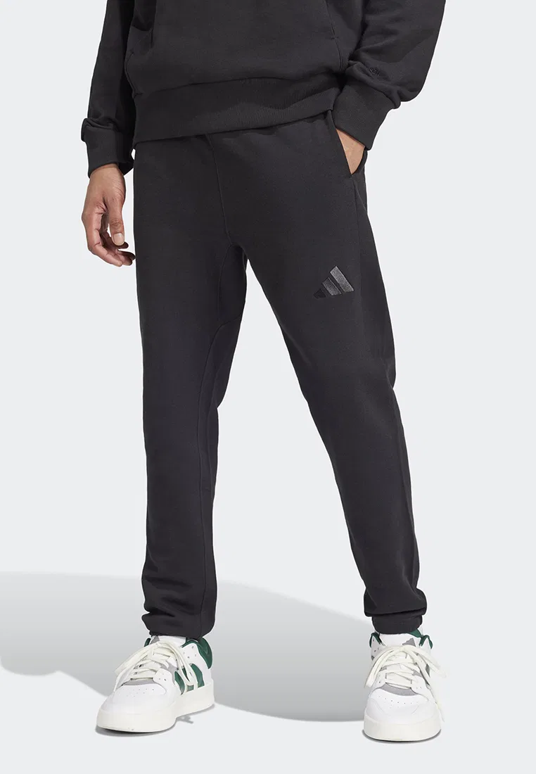 Брюки повседневные, French Terry, Regular Tapered, ALL SZN Adidas, черный